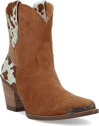 Dingo Texas Charm Genuine Calf Hair Bootie in Camel at Nordstrom, Size 8.5