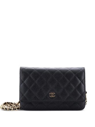 Chanel Wallet on Chain Quilted Caviar crossbody bag - Nero