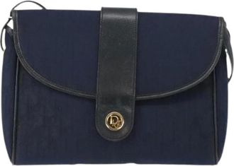 Dior Pre-owned Cross Body Bags, female, Blue, Size: ONE SIZE Pre-owned Vintage Trotter Shoulder Bag