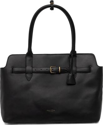 Marc O'Polo Grote shopper met gespbandje - Zwart