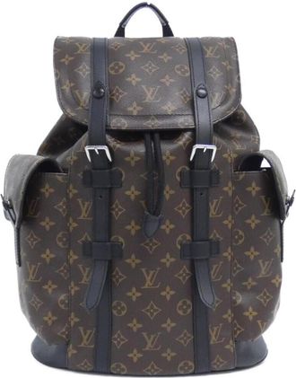 Louis Vuitton Monogram Macassar Marron Monogram Macassar Monogram Backpack (Pre-Owned)