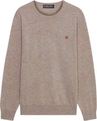 Brooks Brothers Maglione girocollo con logo - - Knitwear - Uomo - Rosa - L