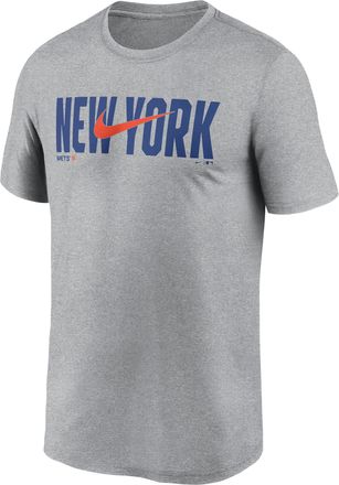 Nike New York Mets Swoosh Legend Nike Mens Dri-FIT MLB T-Shirt in Grey | NKGK06GNME-RSQ