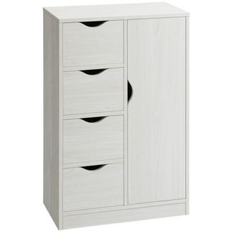 HOMCOM Armario de sal&oacute;n 54x29x83 cm blanco