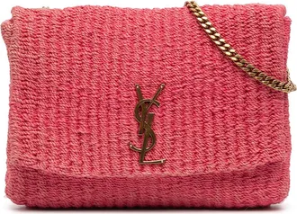 Saint Laurent Pre-owned Saint Laurent Medium Raffia Monogram Kate Crossbody Ladies 8H0PNF82OGAKNUQ6