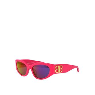 Balenciaga Sunglasses, female, Pink, ONE SIZE, Bb0321S Oval Frame