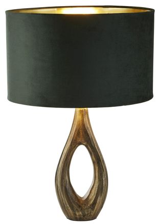 Searchlight Elegante Design Tischlampe Bucklow &oslash; 40 x 46 cm, Gr&uuml;n ARCHIVIERT