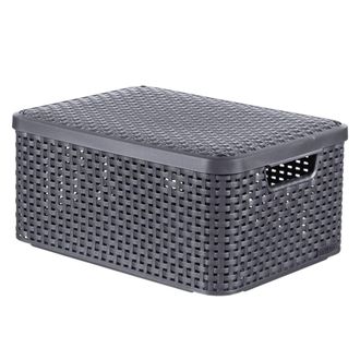 Curver Curver Caja De Almacenamiento Con Tapa Style M 18l Plateado Metalizado