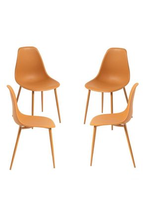 Regalos Miguel Packs Sillas Comedor - Pack 4 Sillas Mykle Total - Mostaza
