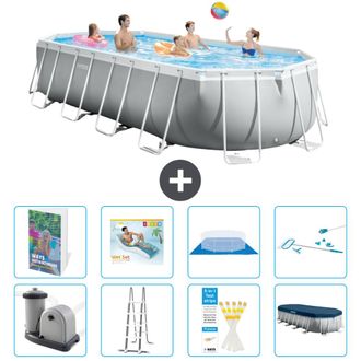 Intex Piscina Prism Frame Oval - 610x305x122 Cm - 9-piezas S618