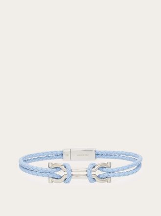 Ferragamo Men Double Gancini bracelet (20cm) Blue