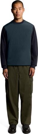 Lyle & Scott Half Raglan Hybrid Long Sweatshirt in Dark Navy at Nordstrom, Size Xx-Large