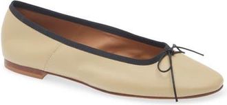 Mansur Gavriel Ballet Flat in Khaki/Black at Nordstrom, Size 11.5Us