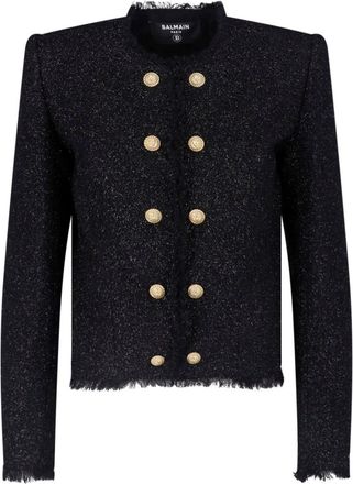 Balmain Giacca Bottoni In Lana Vergine