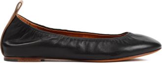 Lanvin Leren Ballerina Flat - Dames - Ballerinas - Zwart - 37 EU - Leer - Schoenen