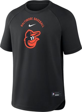 Nike Baltimore Orioles Authentic Collection Batting Practice Pregame Nike Mens Dri-FIT MLB Top in Black | 04HG912ZOLE-7DX