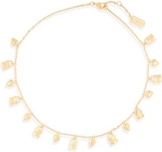 Chlo&eacute; Charm Necklace in Vintage Gold at Nordstrom