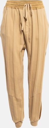 Haider Ackermann Light Brown Satin Side Stripe Cotton Sweatpants
