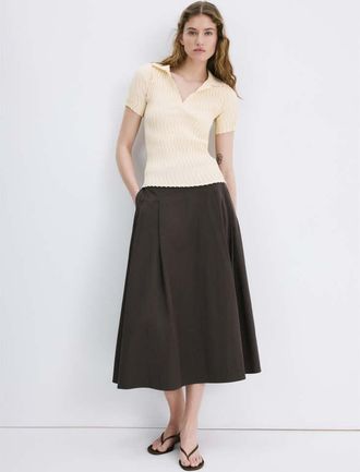 Mango Pullover maglia collo polo grezzo - Donna - XXS - MANGO