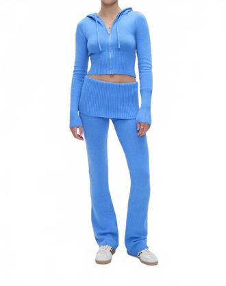 Frankies Bikinis Aimee Zip Up Hoodie In Blue