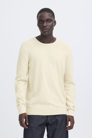 Blend Strickpullover BLEND BHBRAY CREW KNIT, Herren, Gr. XXL, oyster gray, Strick, Obermaterial: 100% Baumwolle, unifarben, regular fit, Rundhals, Rippb&uuml;ndc