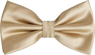 Alizeal Mens Solid Color Adjustable Bow Ties, Champagne
