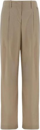 Herno Wide Broeken - Dames - Wijde Broeken - Beige - XS - Broeken