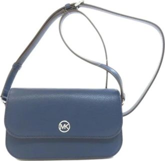 Michael Kors Pre-owned Cross Body Bags, female, Blue, Size: ONE SIZE Pre-owned Leather shoulder-bags