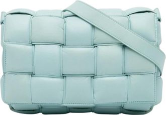 Bottega Veneta Pre-owned Intrecciato Padded Cassette - Dames - Vintage Schoudertas - Blauw - ONE Size - Leer - Vintage
