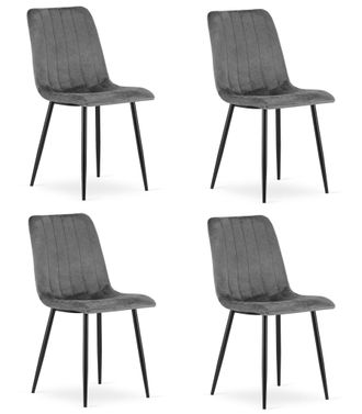OEM Silla Lava - Terciopelo Gris Oscuro X 4