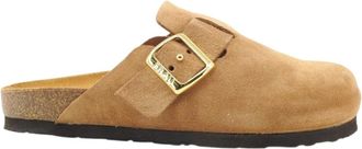 Frau Mules - Dames - Slip ons - Bruin - 38 EU - Leer - Schoenen