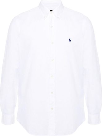 Polo Ralph Lauren embroidered-logo cotton shirt - men - Cotton - S - White