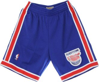 Mitchell & Ness NBA Swingman Basketball Shorts 1993-94 - Heren - Fitness - Blauw - XL - Polyester - Fitness