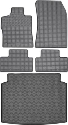 OEM Juego De Alfombrillas De Goma Para Peugeot 308 Iii Hatchback A Partir De Diciembre De 2021 + Alfombrilla Para El Maletero