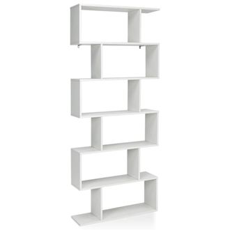 Giantex Estanter&iacute;a de 6 niveles en madera blanca de 80 x 23 x 191 cm