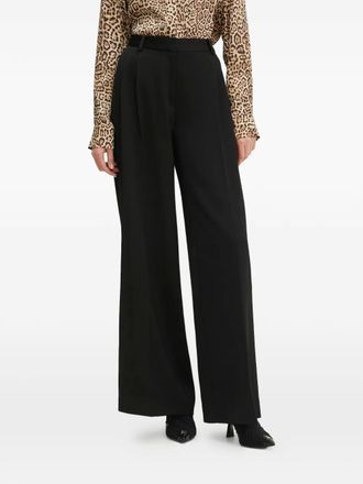 Guess Co wide-leg tailored trousers - women - Viscose/Wool/Polyester - 38 - Black