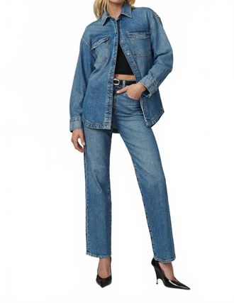 Joe's Margot Crystal High Rise Straight Jeans In Stargaze