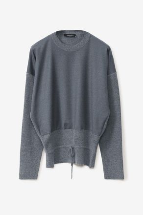 Fabiana Filippi Strick- und Flanell-Pullover mit niedrigem Bund