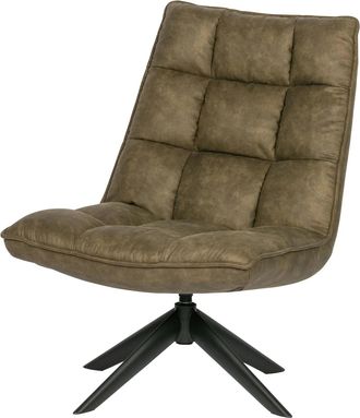 De Eekhoorn Drehbarer Design Sessel Jouko, Kunstleder Gr&uuml;n