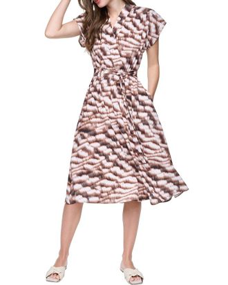 DKNY Faux Wrap Midi Dress