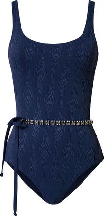 Twin-Set Costume intero con dettaglio goffrato - Blu