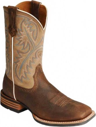 Ariat Mens Quickdraw Square Toe Cowboy Western Boots In Tan