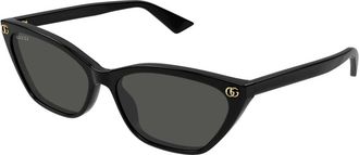 Gucci Gg1815S Cat Eye Sunglasses - female - Gucci - Sunglasses - Black - 58 MM - Accessories