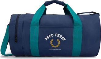 Fred Perry Weekend Bags, male, Blue, Size: ONE SIZE Sport Nylon Large Barrel Bag