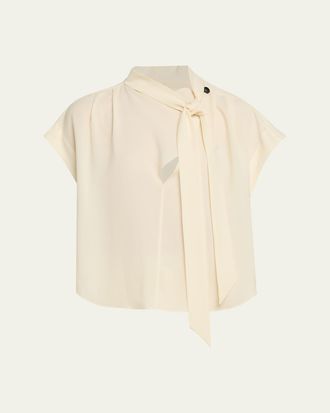 Isabel Marant Selene Tie-Neck Blouse