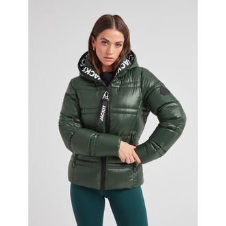 JACK1T R4D Tramline Racer Hooded Puffer Jacket in Emerald/black at Nordstrom, Size Xx-Large