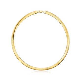Ross-Simons Italian 8mm 14kt Yellow Gold-Plated Omega Necklace