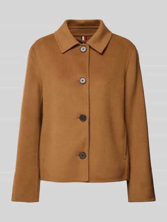 Tommy Hilfiger Jacke mit Umlegekragen in Cognac, Gr&ouml;&szlig;e 38