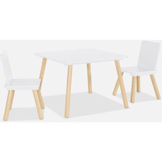 Sweeek Sweeek - Tavolo quadrato per bambini con 2 sedie