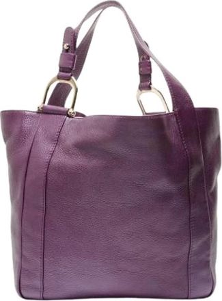 Gucci Pre-owned Handbags, female, Purple, Size: ONE SIZE Pre-owned Vintage Tote Bag